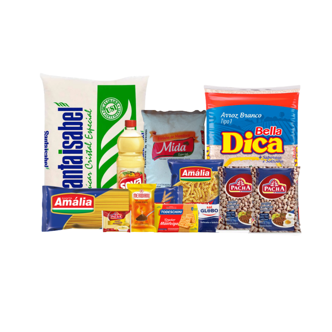 Cestas basicas em campanhas solidarias